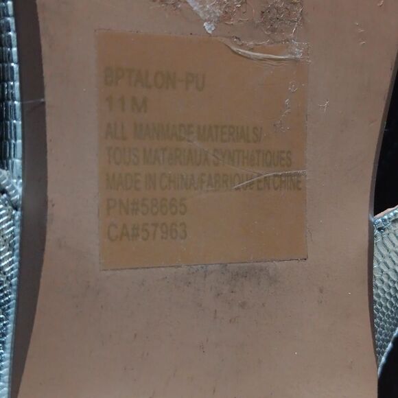 BP Talon Metallic Blue Thomg Sandals Shoes 11 - Picture 6 of 8